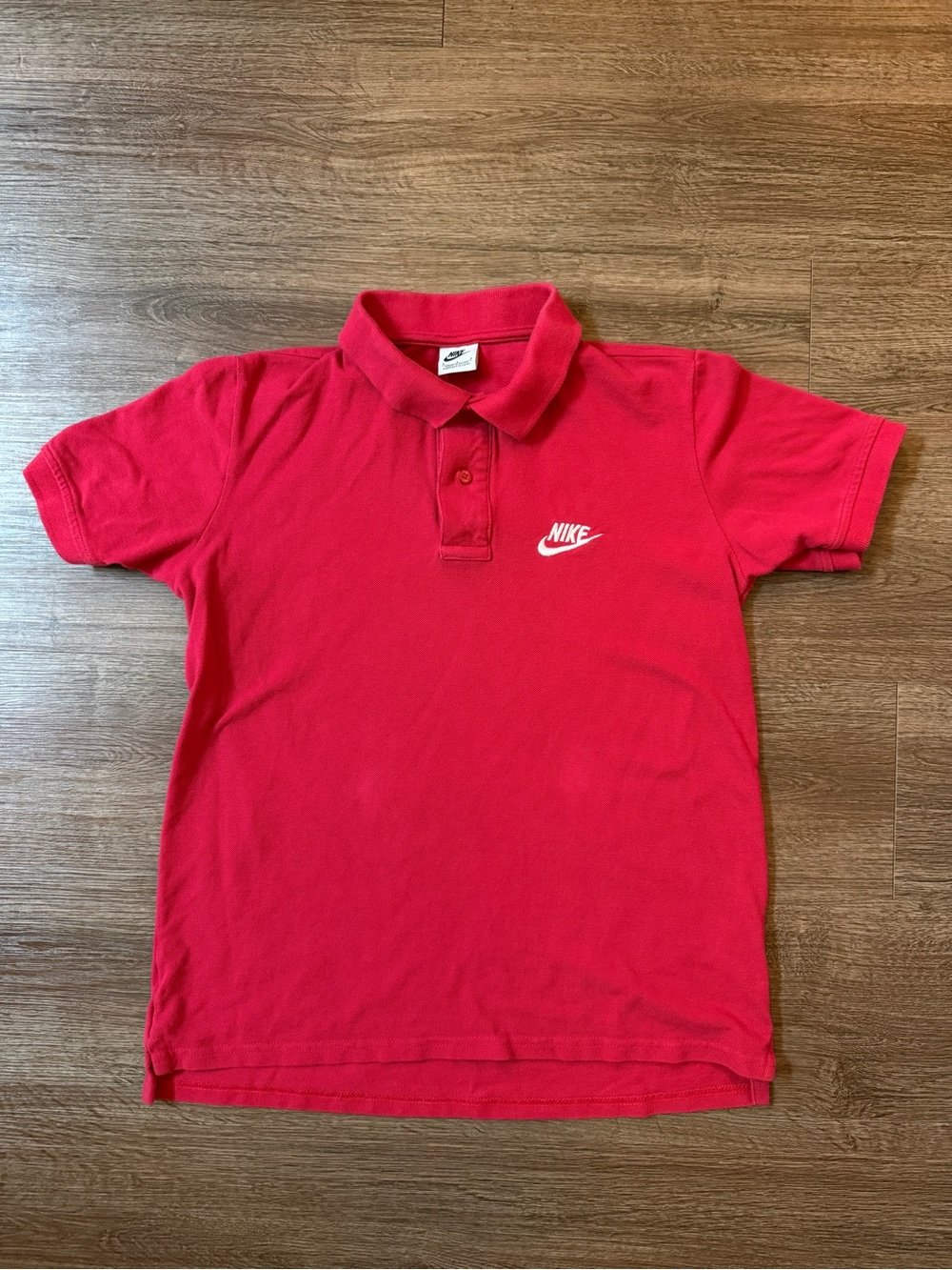 Nike men’s  Red Polo Shirt with Swoosh Logo